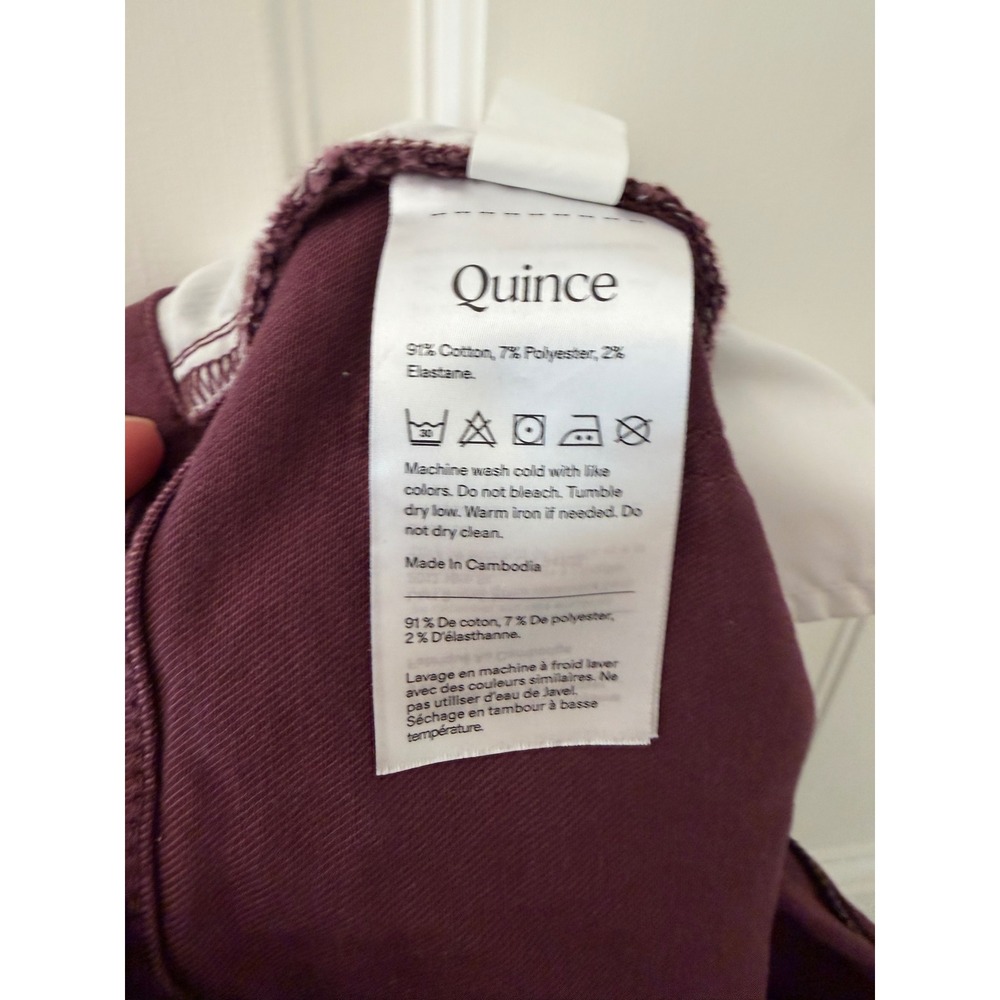 Quince Bella Stretch Straight Jeans Wine Tasting Burgundy Size 25 Cotton - Picture 6 of 8
